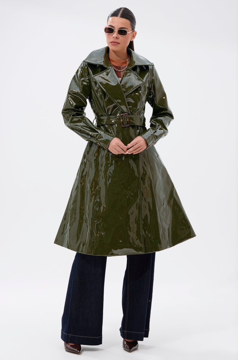 MITICA PATENT TRENCH IN OLIVE