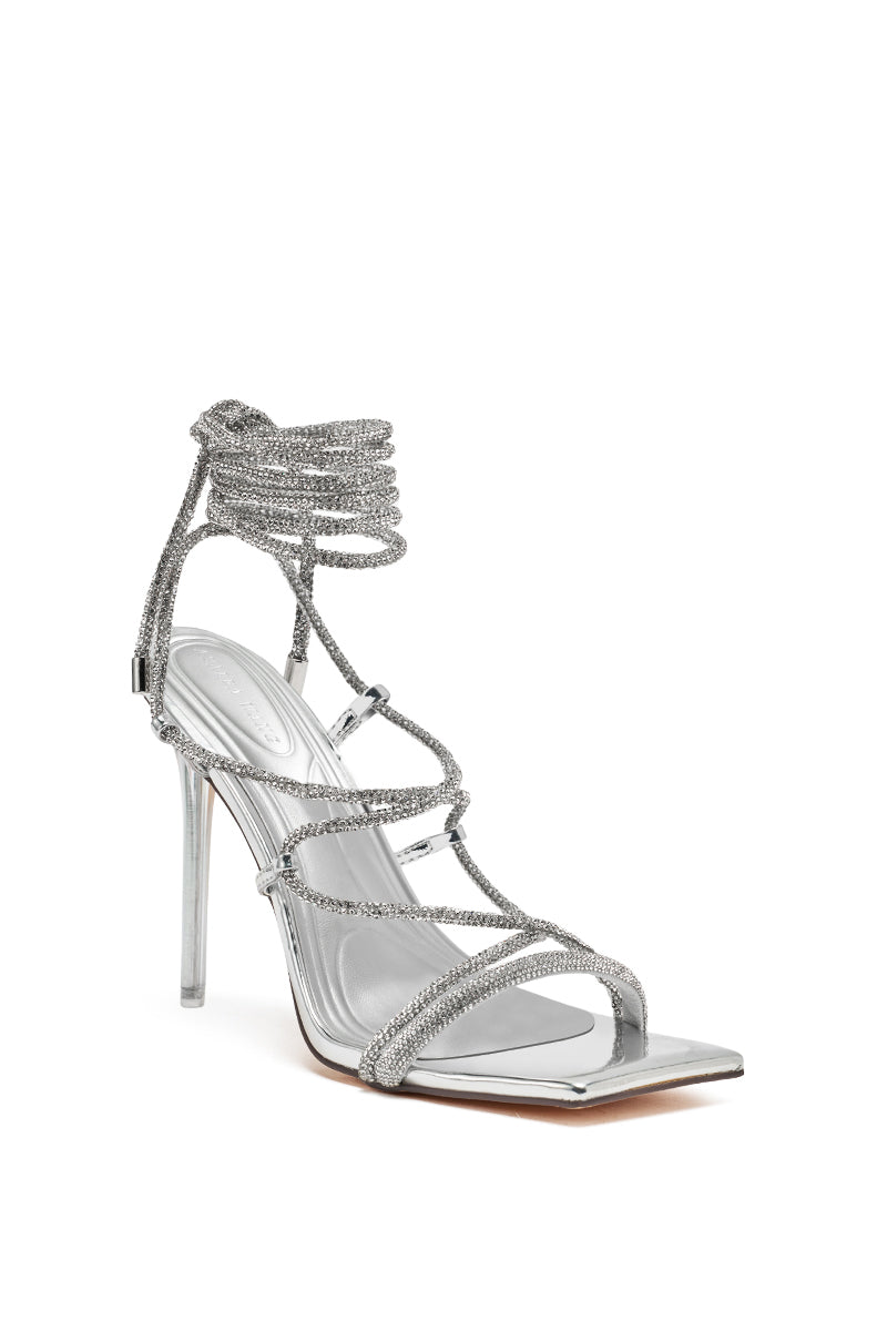 AZALEA WANG MOEY SILVER STILETTO SANDAL