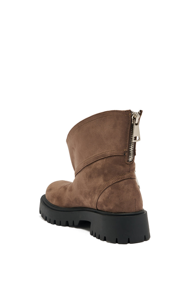 AZALEA WANG MOHSEN MOCHA COMBAT BOOTIE