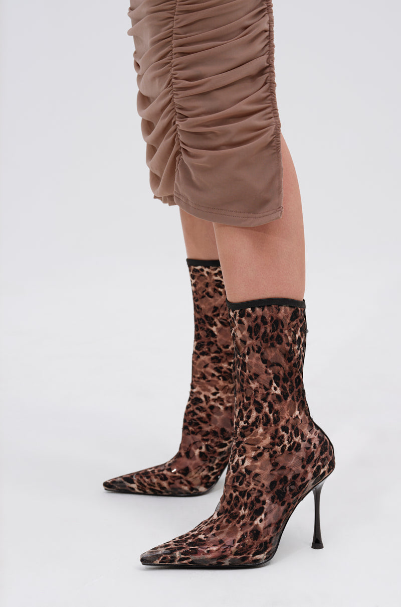 AZALEA WANG NICKLAS LEOPARD STILETTO BOOTIE