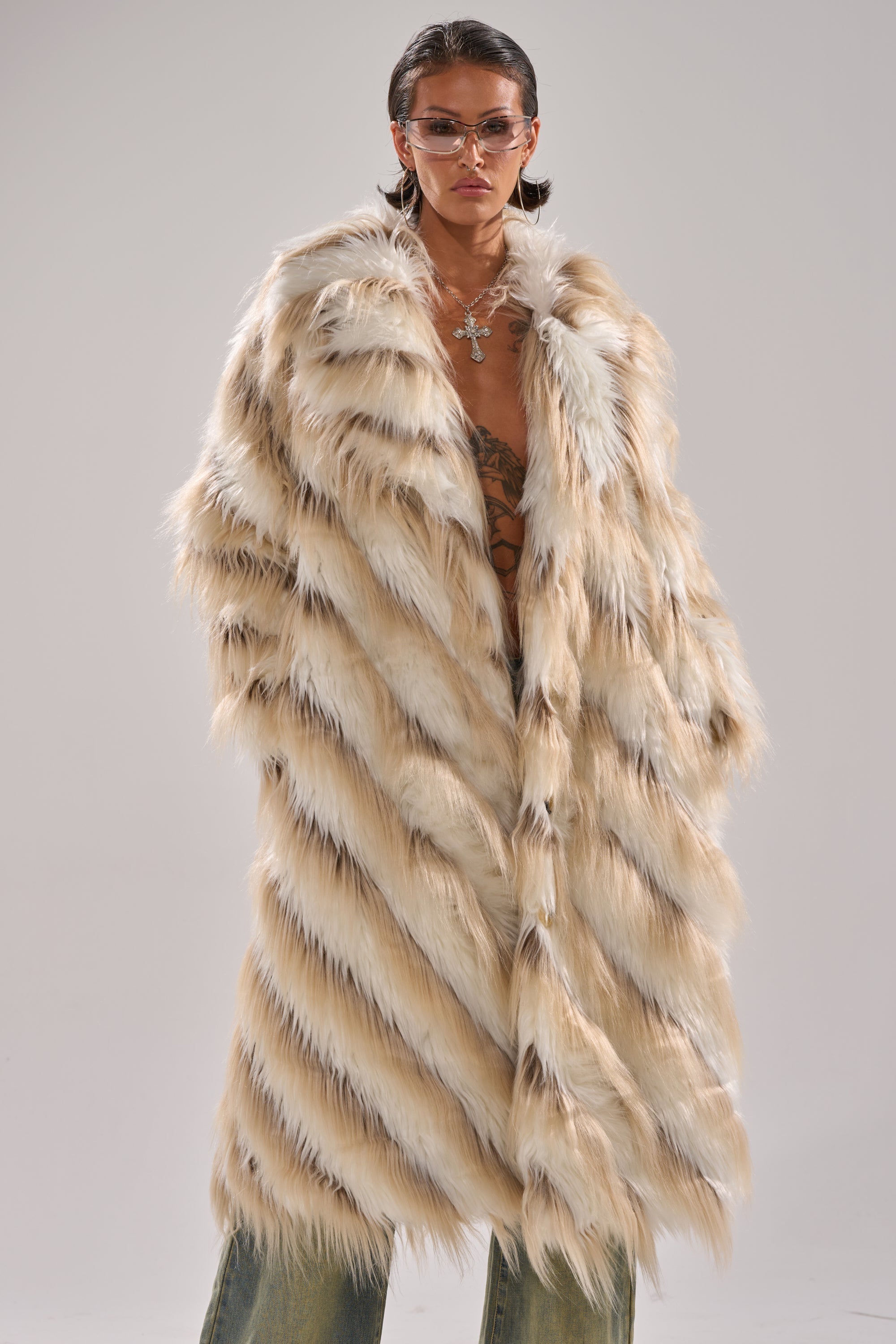 HARLOW PATCHWORK FAUX FUR