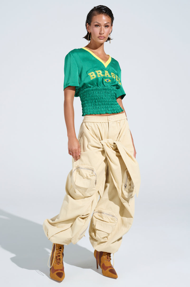 DO THE MOST TIE FRONT PANT