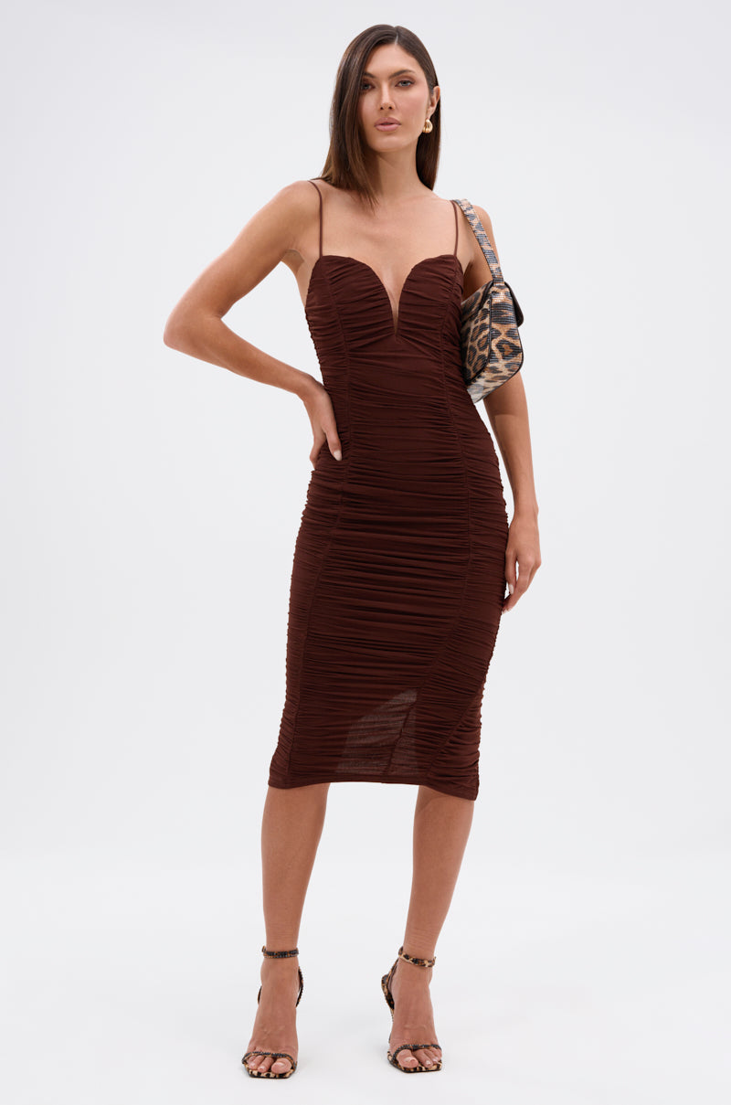 DINA MESH MIDI DRESS