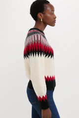 Authentic Cream Fairisle Multi Crewneck Sweater