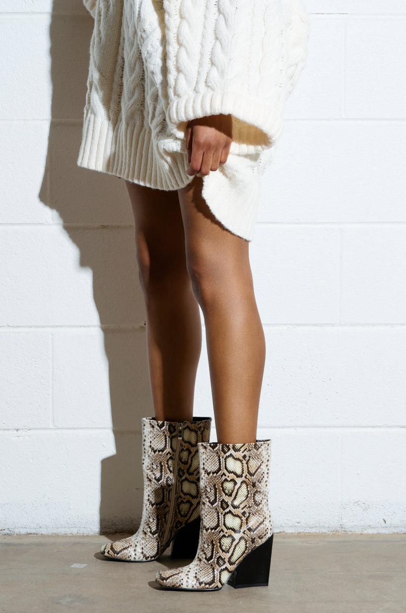 AZALEA WANG RANSOM BLACK MULTI SNAKE BOOTIE