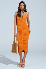 FEEL THE VIBES KNIT MIDI DRESS