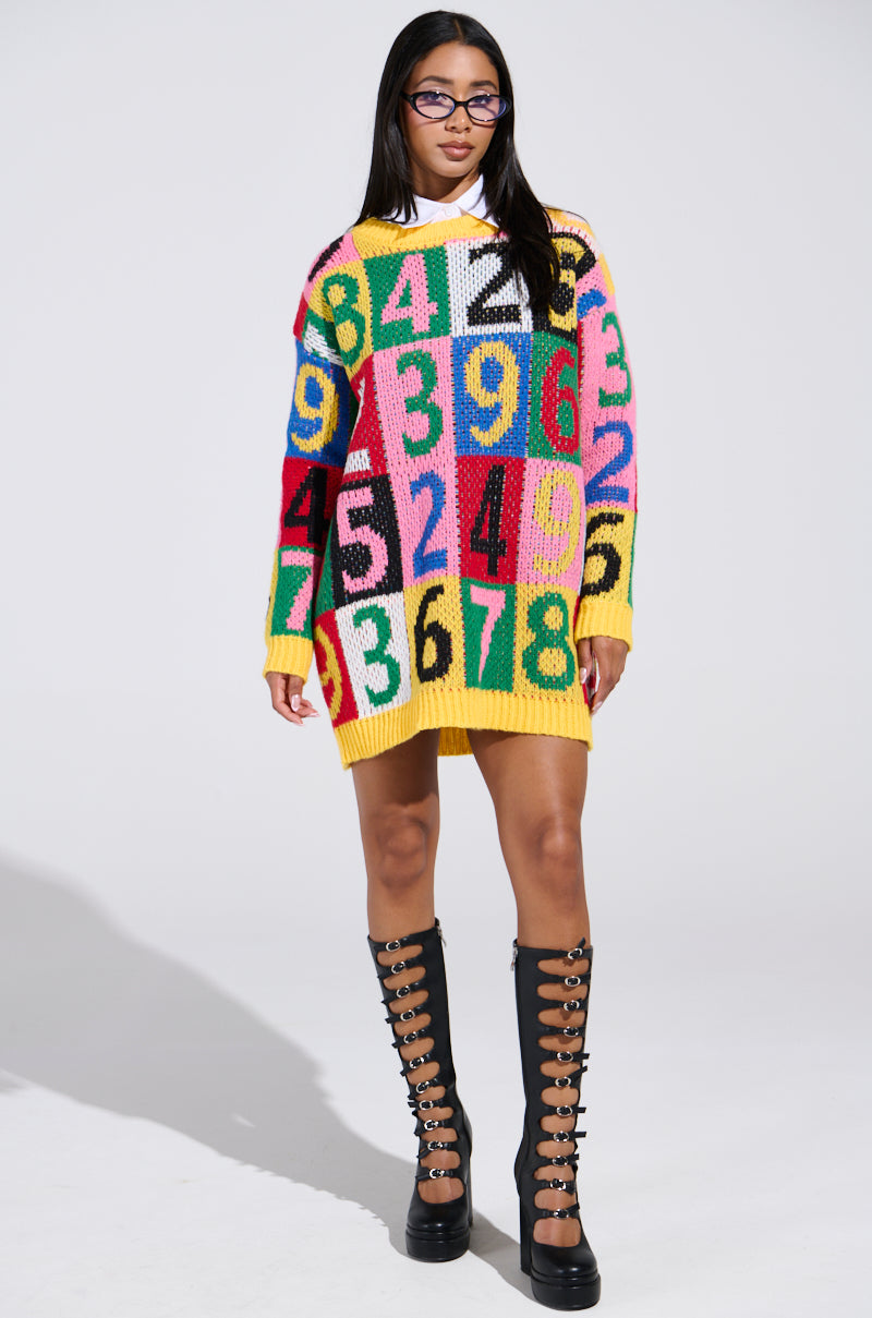 QUICK ONE TWO THREE SWEATER DRESS