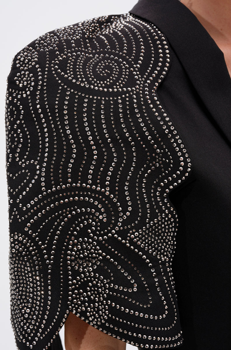 JUST WATCH EMBELLISHED CAPE