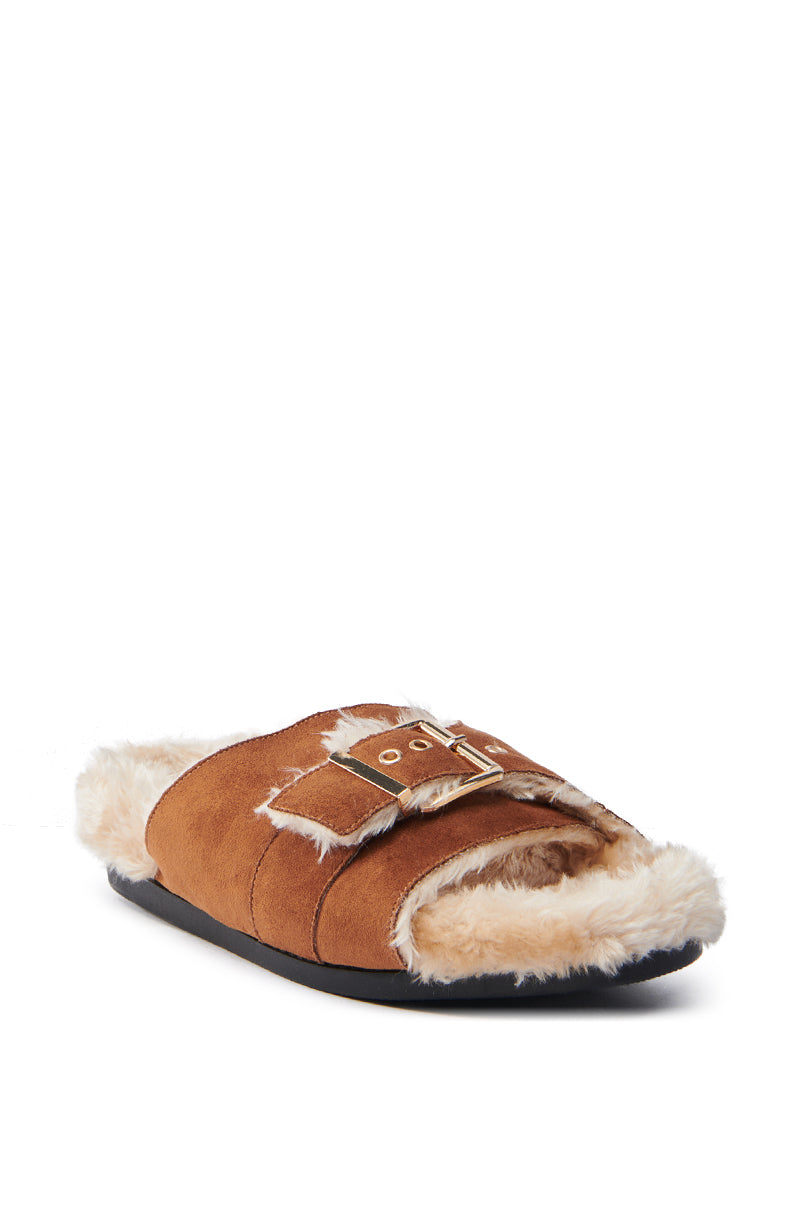 AZALEA WANG SEANNA TAN FUR SANDAL