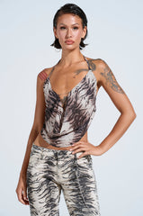 FEELING WILD DRAPE BLOUSE