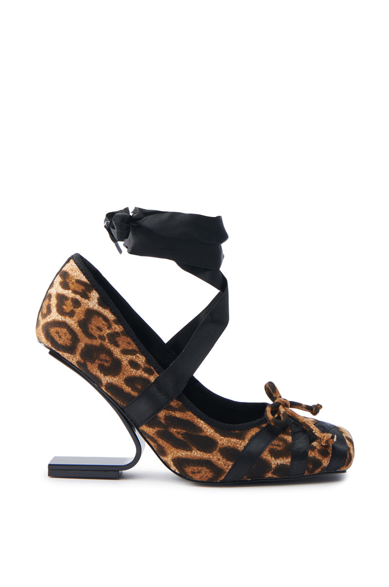 AZALEA WANG SOLANA LEOPARD WEDGE PUMP