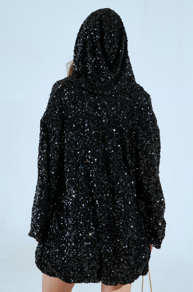 GISELLE SEQUIN SWEATSHIRT DRESS