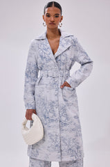 BOOKED N BUSY JACQUARD TRENCH