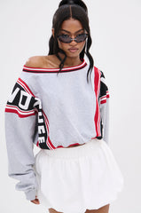 ONE TIME ONLY CROPPED SWEATSHIRT