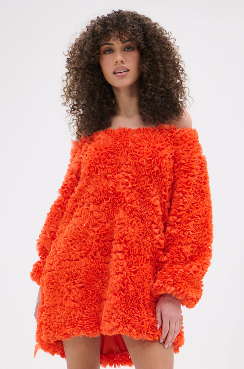 IN THE NAME OF FASHION RUFFLE MINI DRESS