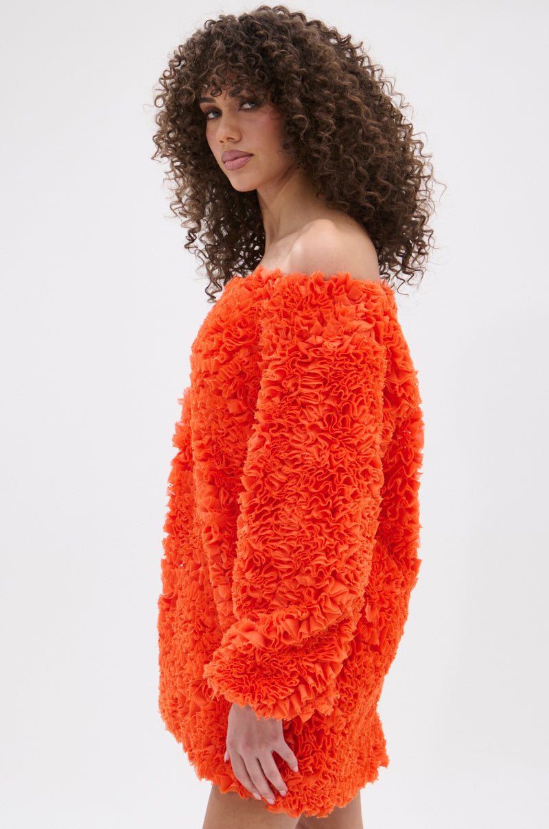 IN THE NAME OF FASHION RUFFLE MINI DRESS