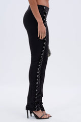 GROMMET DETAIL RUCHED PANT
