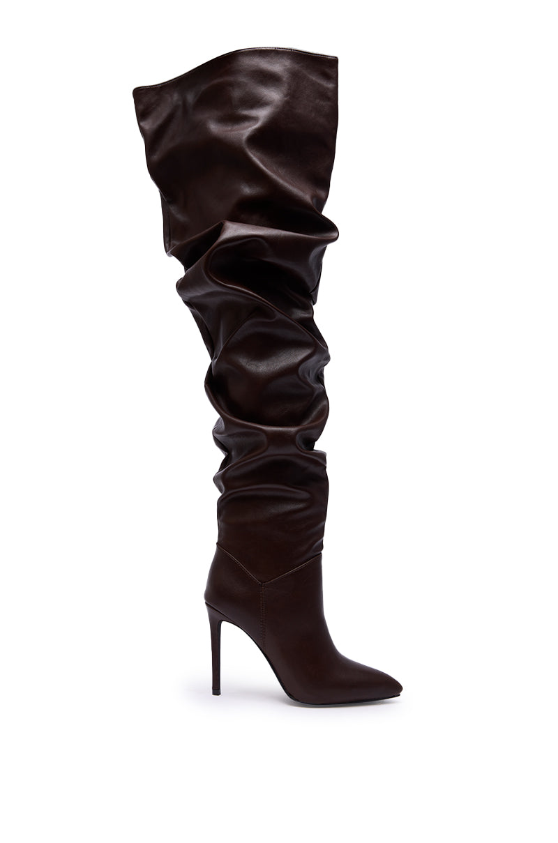 AZALEA WANG TORVIS CHOCOLATE SLOUCHY OVER THE KNEE BOOT