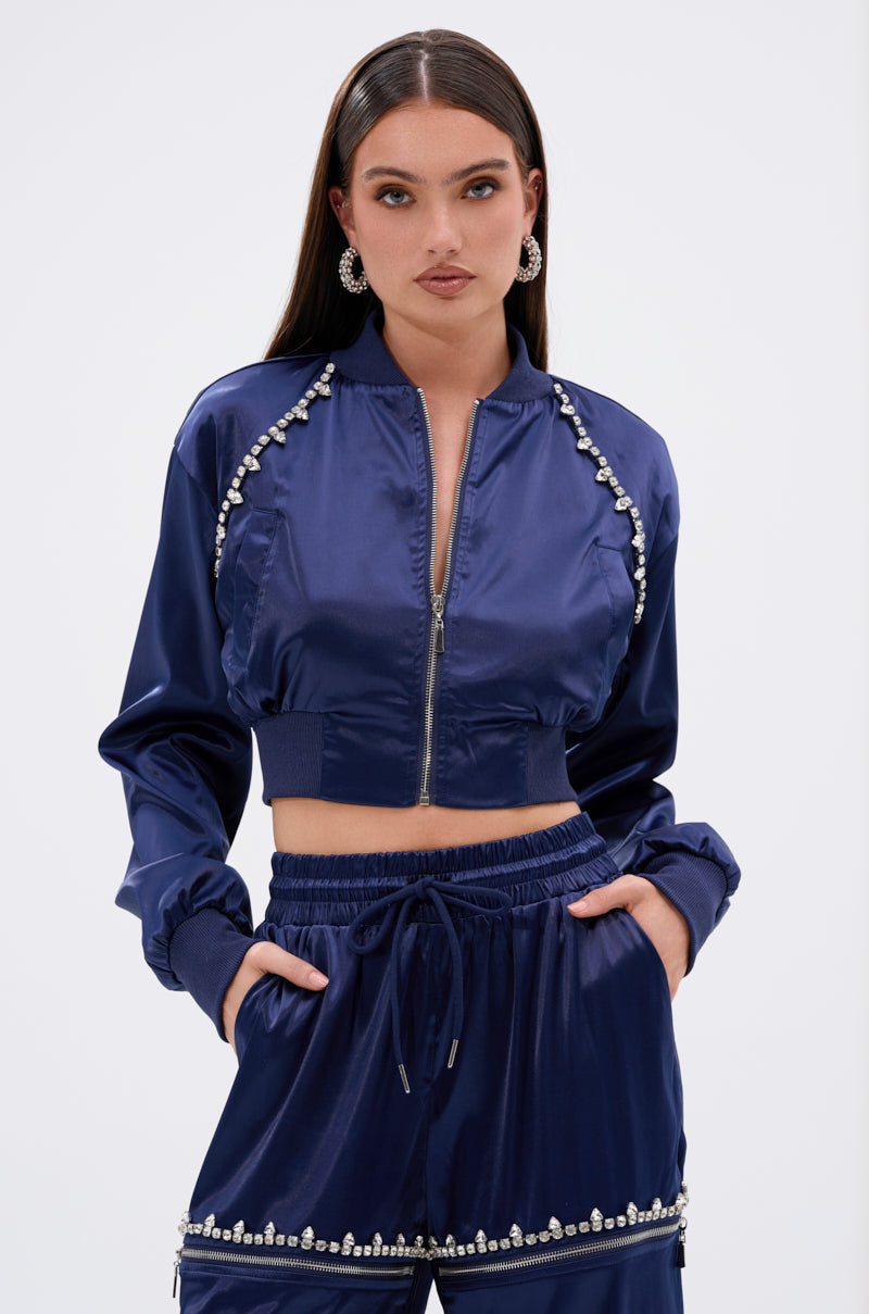 CALL BACK SATIN BOMBER