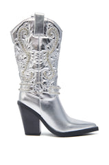AZALEA WANG UMBRA SILVER WESTERN BOOT