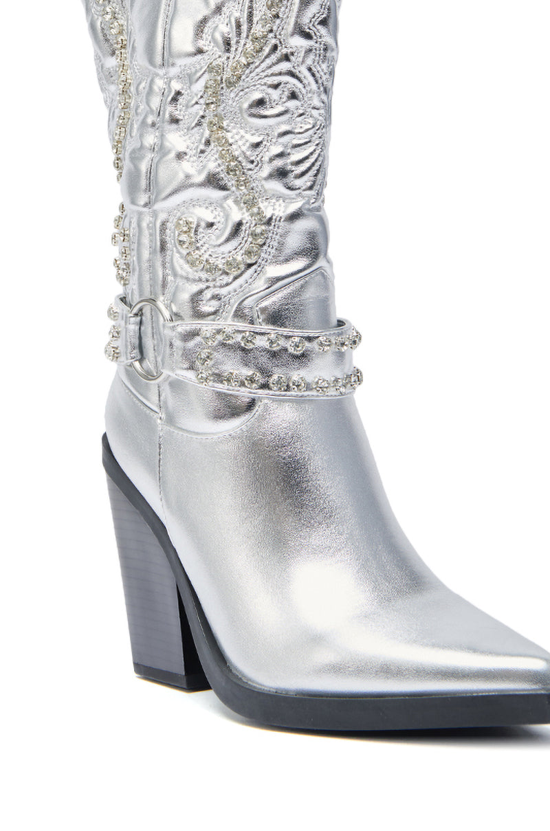 AZALEA WANG UMBRA SILVER WESTERN BOOT
