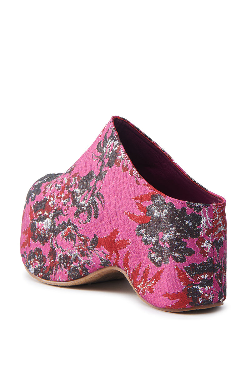 AZALEA WANG VESTA PINK MULTI BROCADE CLOG