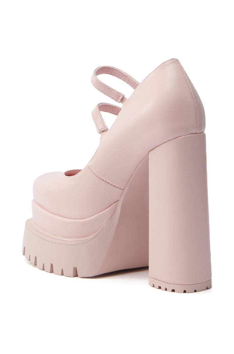 AZALEA WANG VIOLINA PINK CHUNKY PLATFORM PUMP