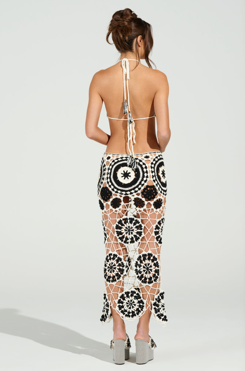 BEEN THAT GIRL CROCHET MIDI DRESS