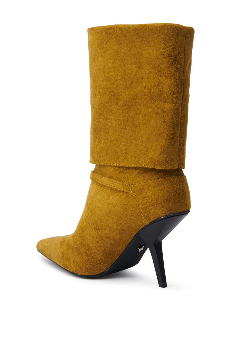 AZALEA WANG WINDING OLIVE STILETTO BOOTIE