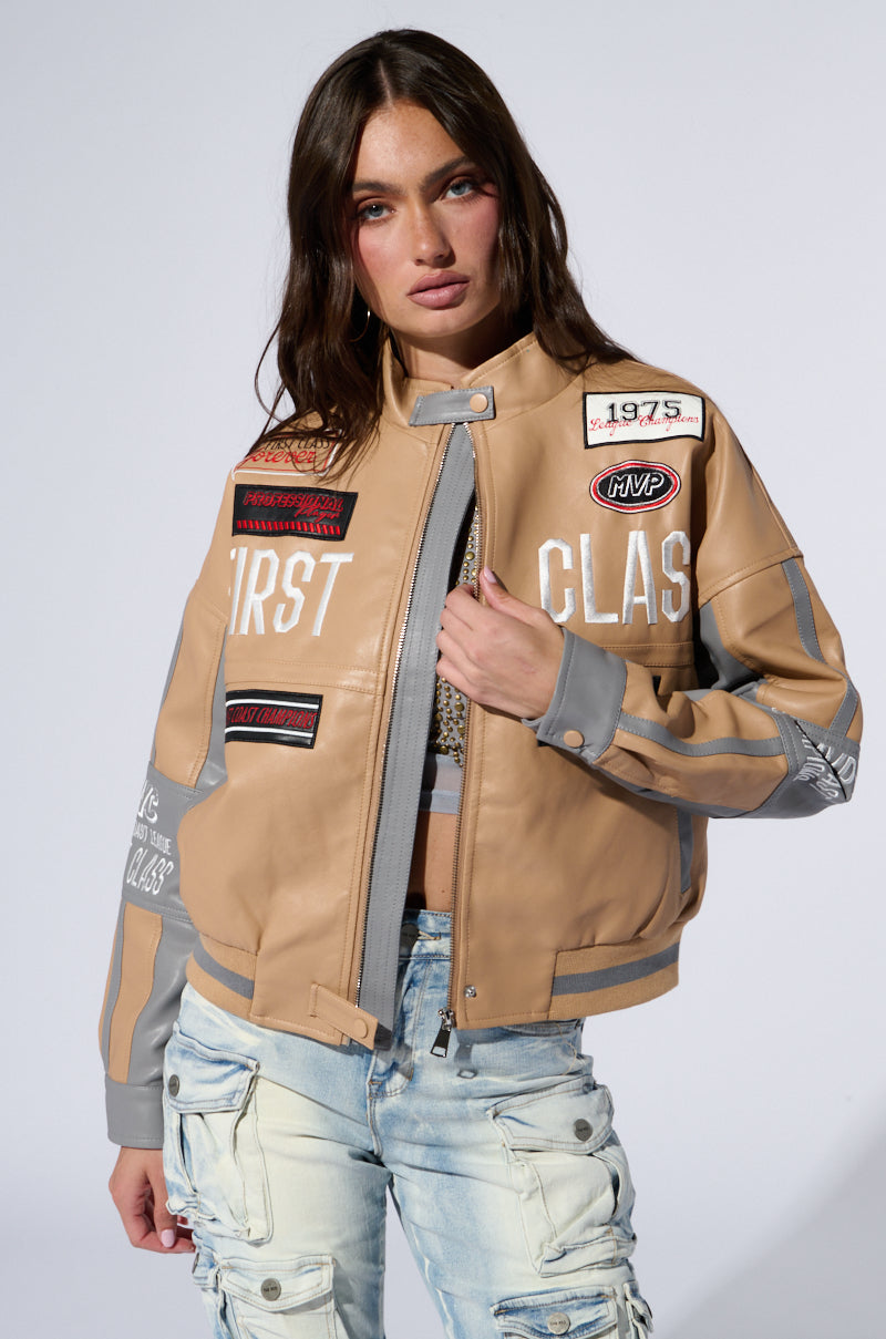 FIRST CLASS EMBROIDERED MOTO