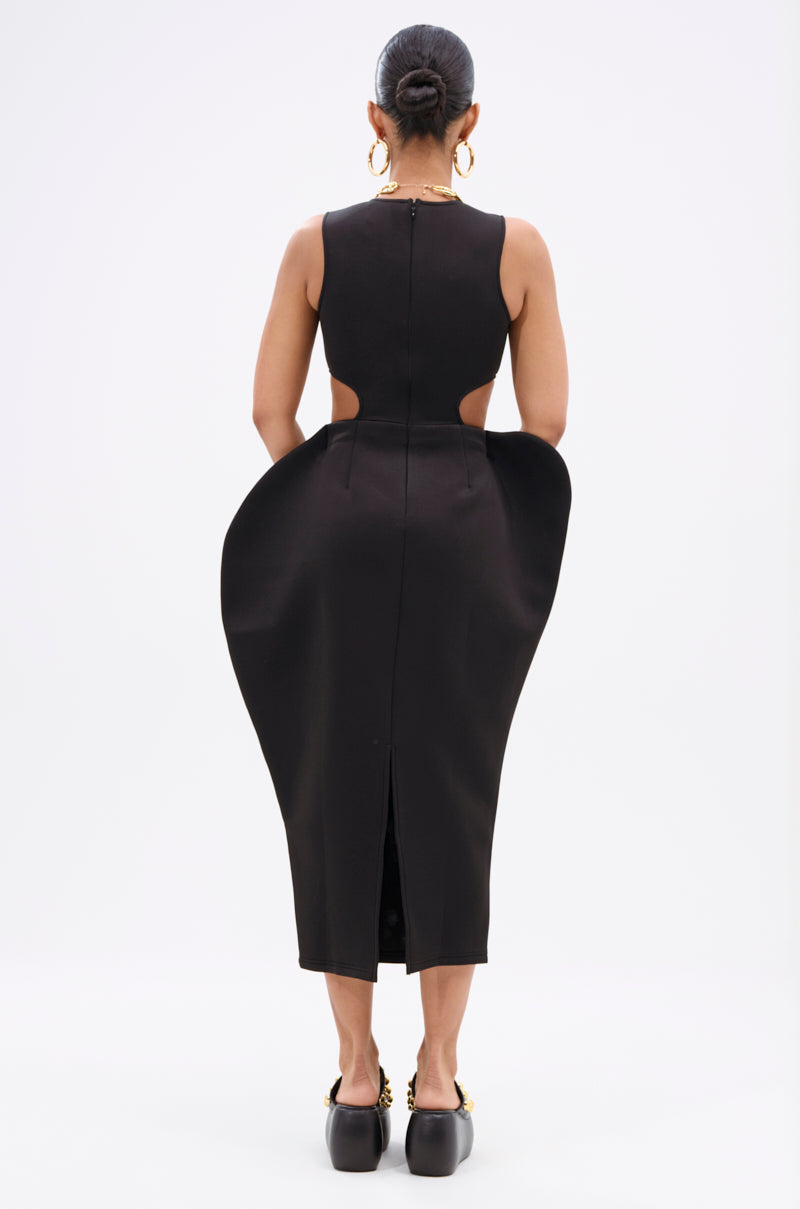 ONE OF ONE ABSTRACT MIDI DRESS