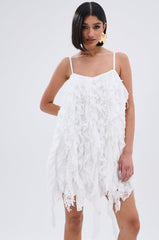 NEVER MET A GIRL LIKE ME RUFFLE MINI DRESS