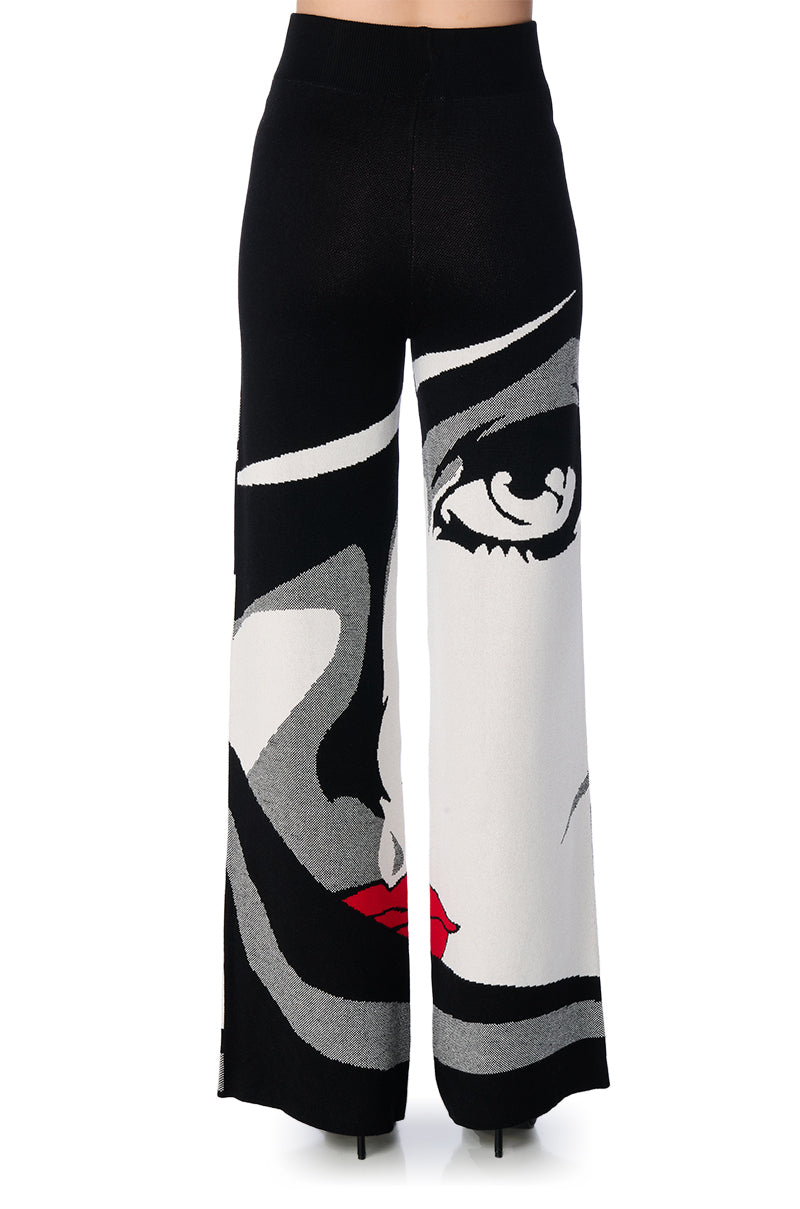 A WOMAN LIKE ME WIDE LEG KNIT PANT