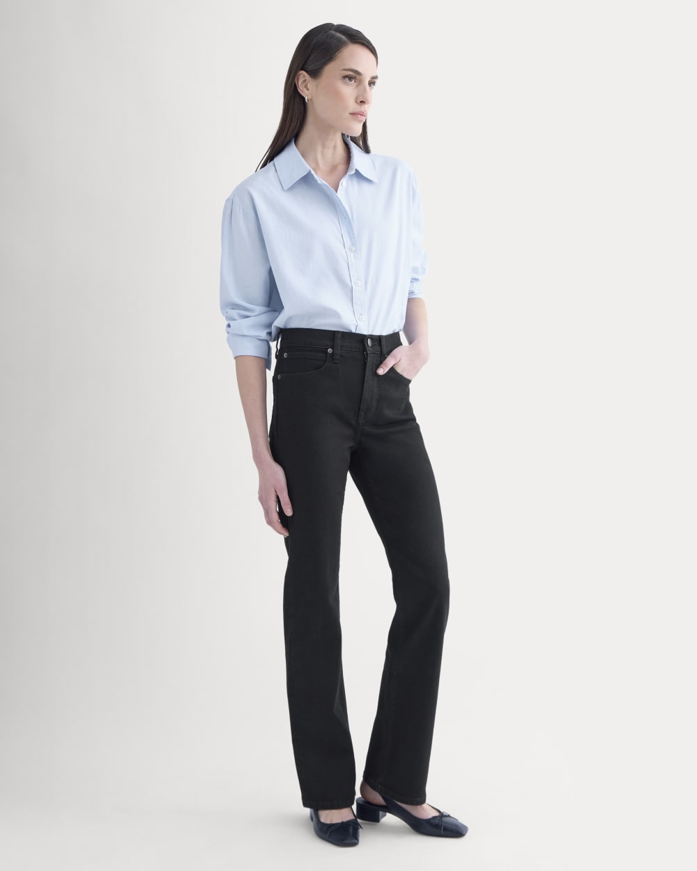 High-Rise Slim Bootcut Jean | Black
