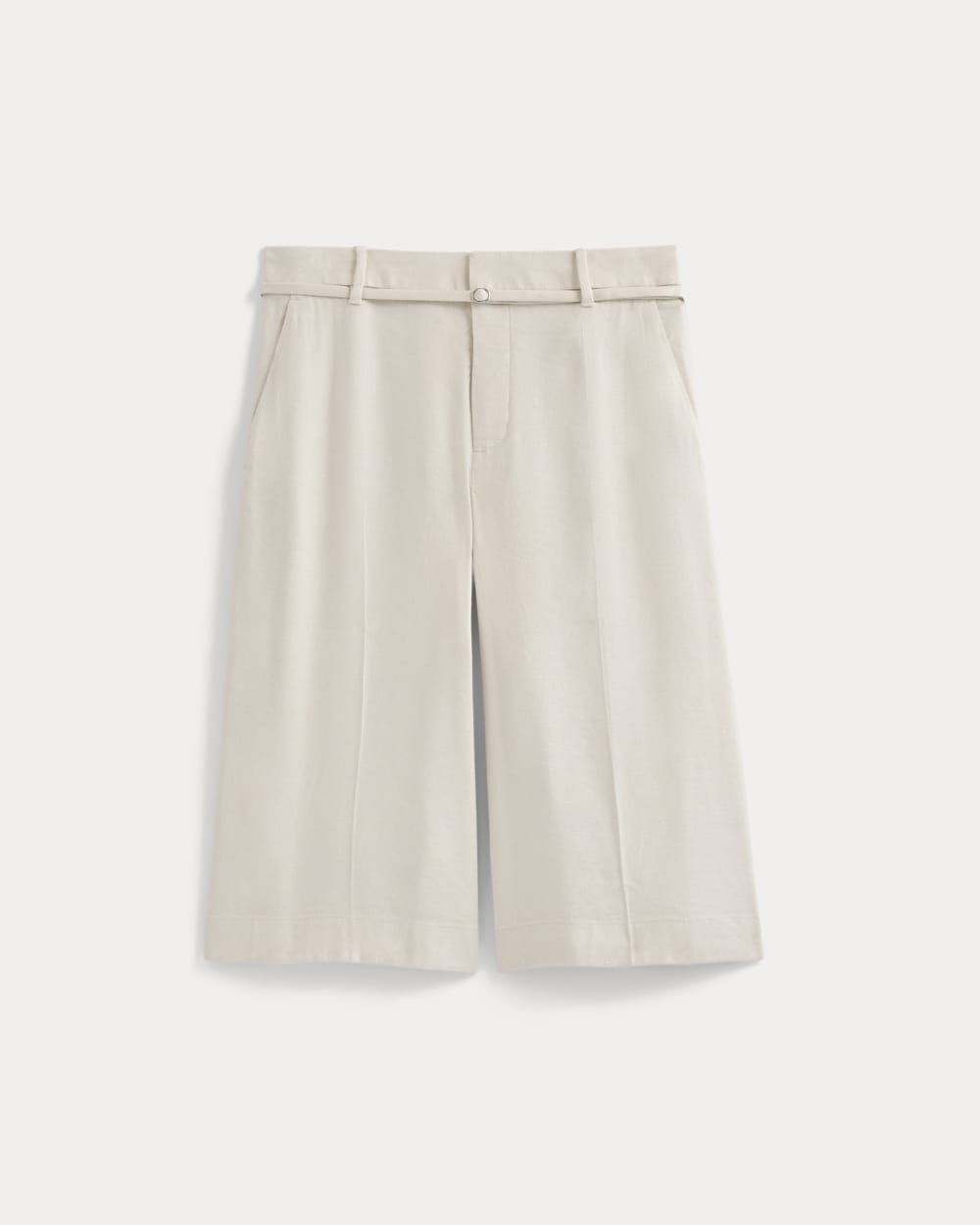 Long Tailored Short in Stretch Linen | Birch