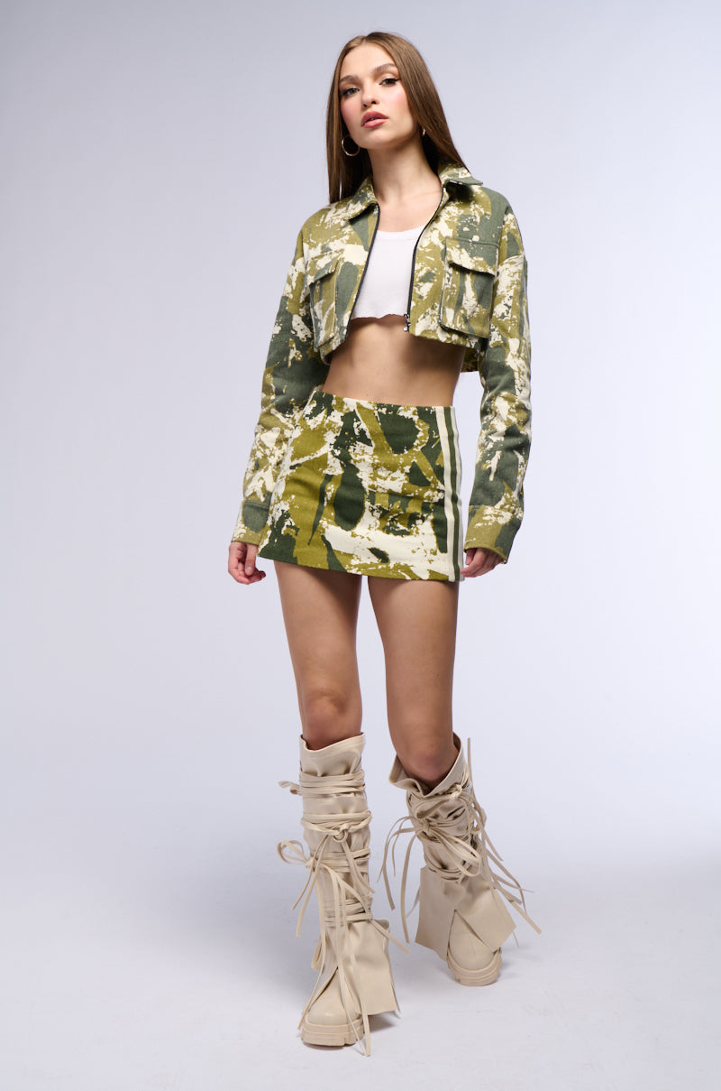 ABSTRACT CAMO UTILITY BOMBER