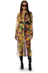 ABSTRACT FLORAL DUSTER