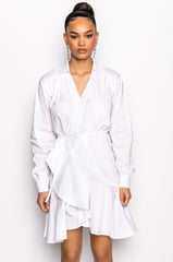 ADDICTED TO YOU WRAP FRONT MINI DRESS