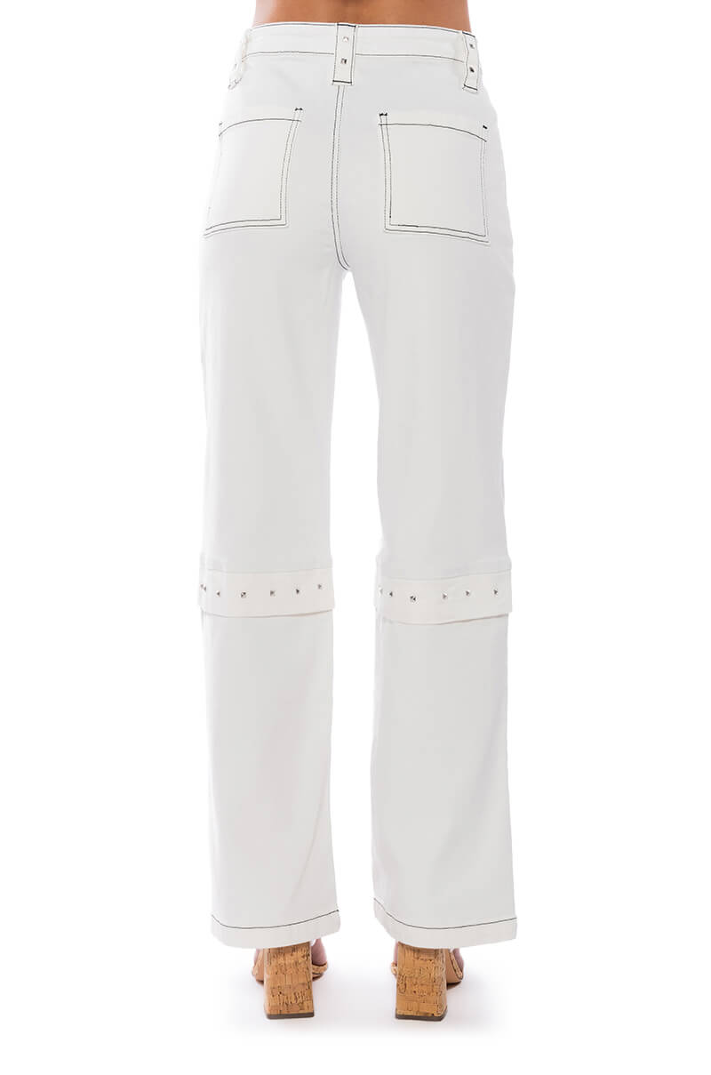 ADDY HARDWARE EMBELLISHED RELAXED FIT JEANS