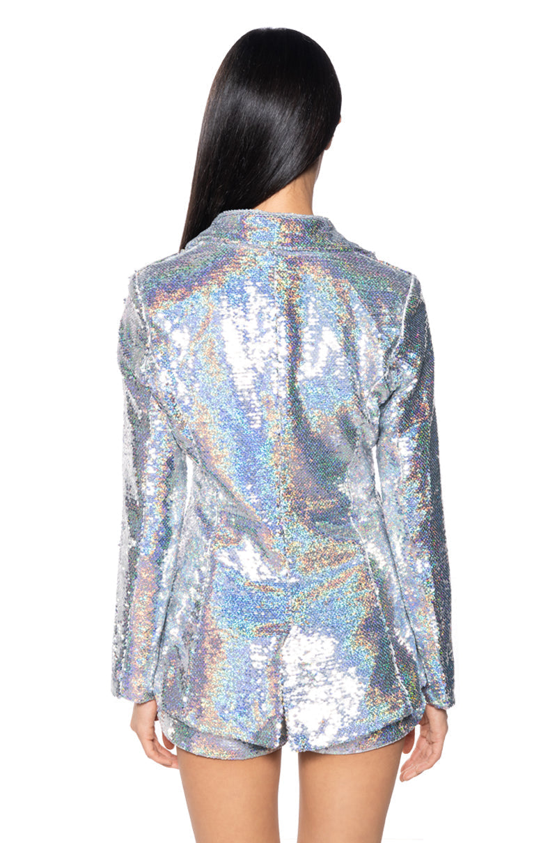 HANSEL HOLIDAY SEQUIN FITTED BLAZER