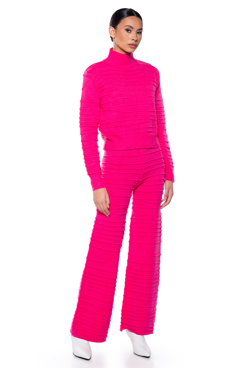 ANGEL ENERGY WIDE LEG KNIT TROUSER