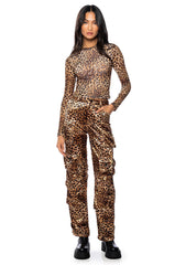 ANIMAL INSTICT MESH LONG SLEEVE BODYSUIT