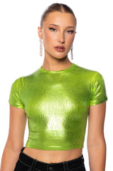ARIES METALLIC RIB SHORT SLEEVE T SHIRT