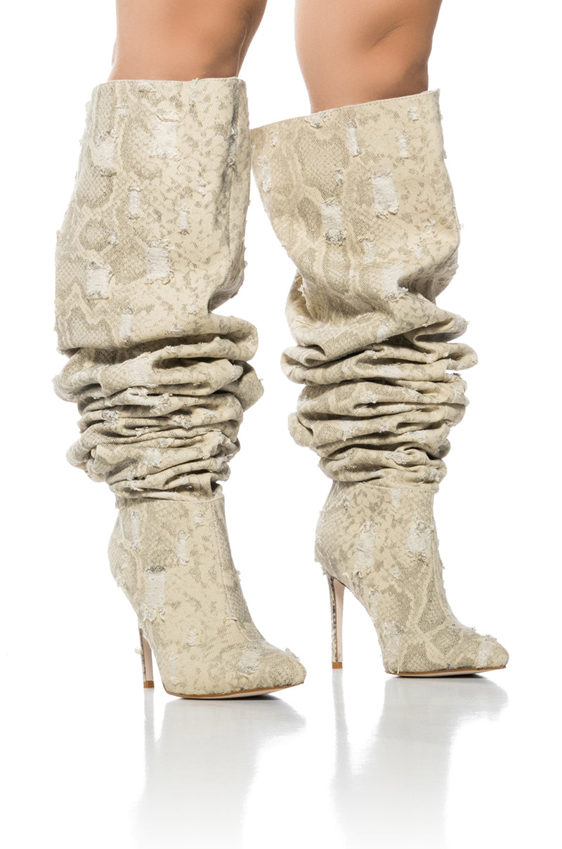 AZALEA WANG AMBIVERT THIGH HIGH BOOT IN CREAM