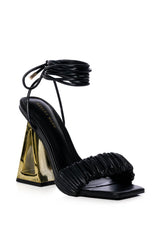 AZALEA WANG AMIE CHUNKY SANDAL IN BLACK