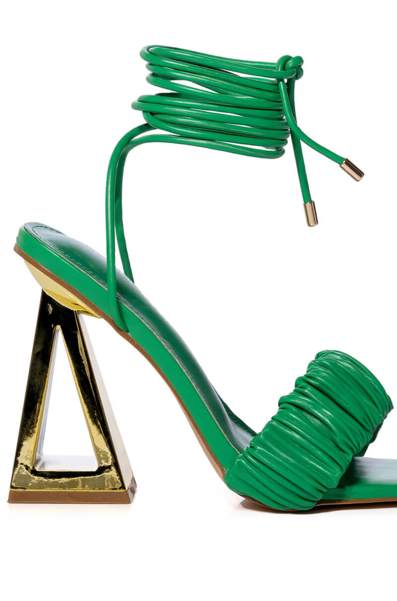 AZALEA WANG AMIE CHUNKY SANDAL IN GREEN