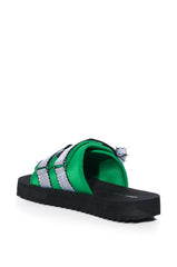AZALEA WANG BOKA SLIP ON FLAT SANDAL IN GREEN