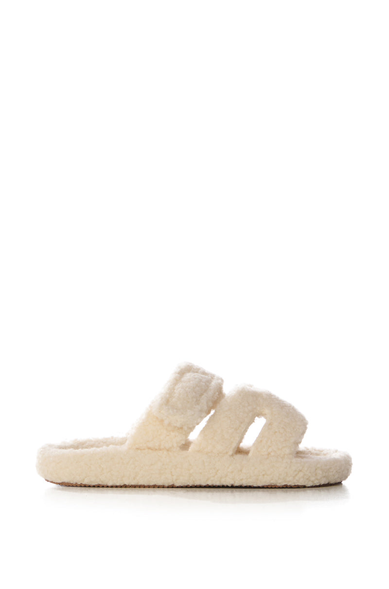AZALEA WANG JACOBEAN CREAM FUZZY SANDAL