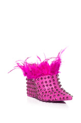 AZALEA WANG LAVINA FUCHSIA EMBELLISHED PUMP