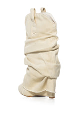 AZALEA WANG MANON SLOUCH BOOTIE IN CREAM